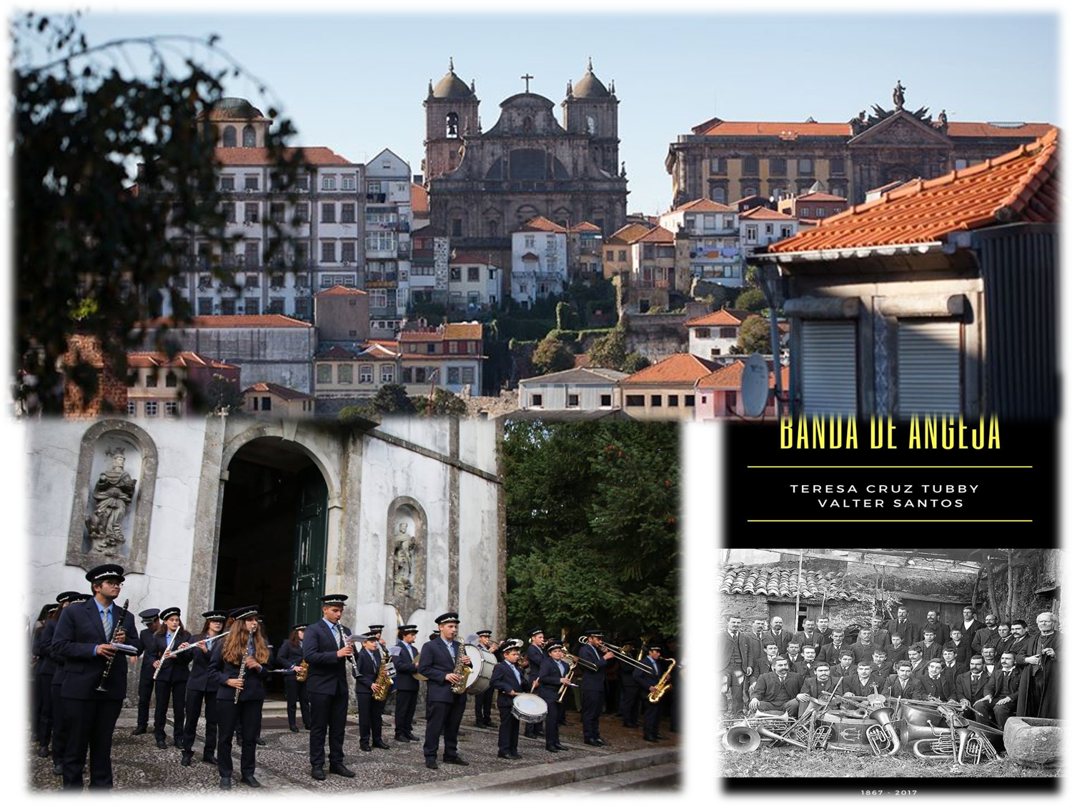  Mosteiro de S. Bento; Teresa Cruz, autora com Valter Santos; Banda de Cucujães